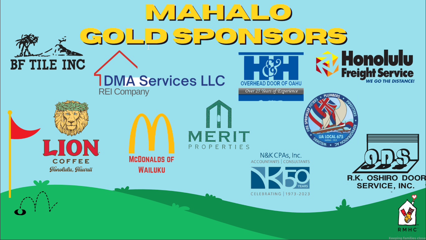 sponsor of the rmhc-hawaii annual golf tournament