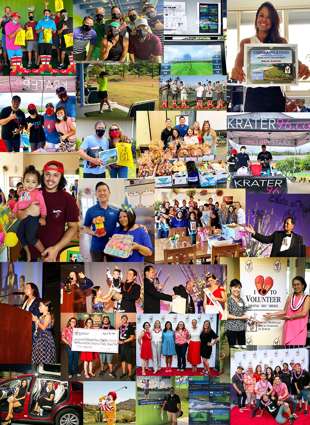 photo collage of past RMHC&nash;HI events